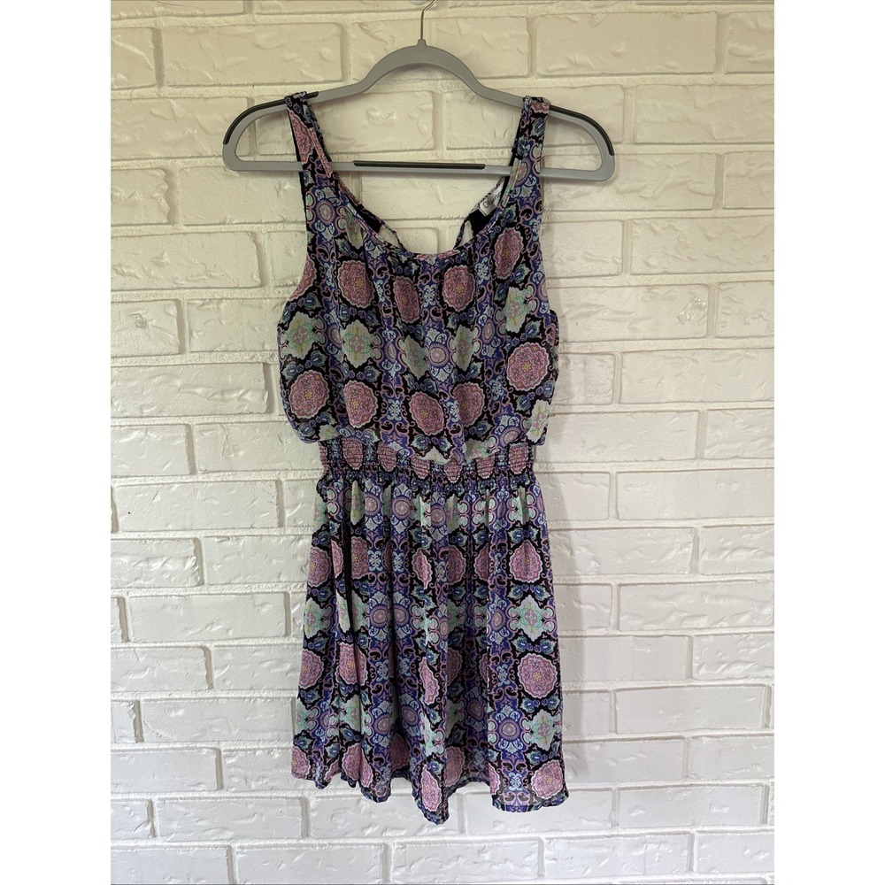 Olsenboye Women's Size Medium Summertime Open Back Elastic Waist Dress